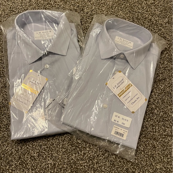 jm haggar dress shirts Haggar Men's Dress Shirt, Size: 15-15.5 34-35, Blue